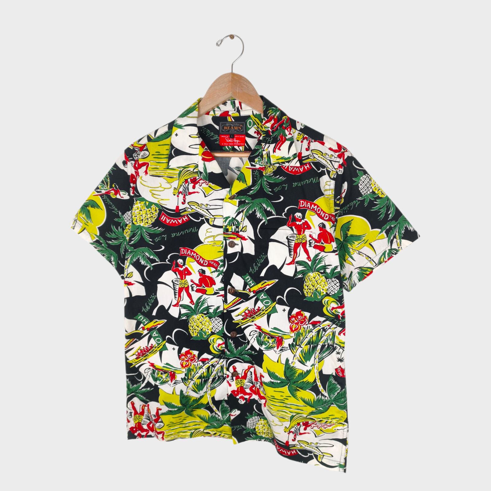 BEAMS PLUS x DALE HOPE Men's Made in USA Hawaiian Print Shirt
