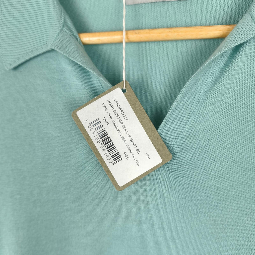 JOHN SMEDLEY Men's Mint 100% Sea Island Cotton Noah Polo Shirt
