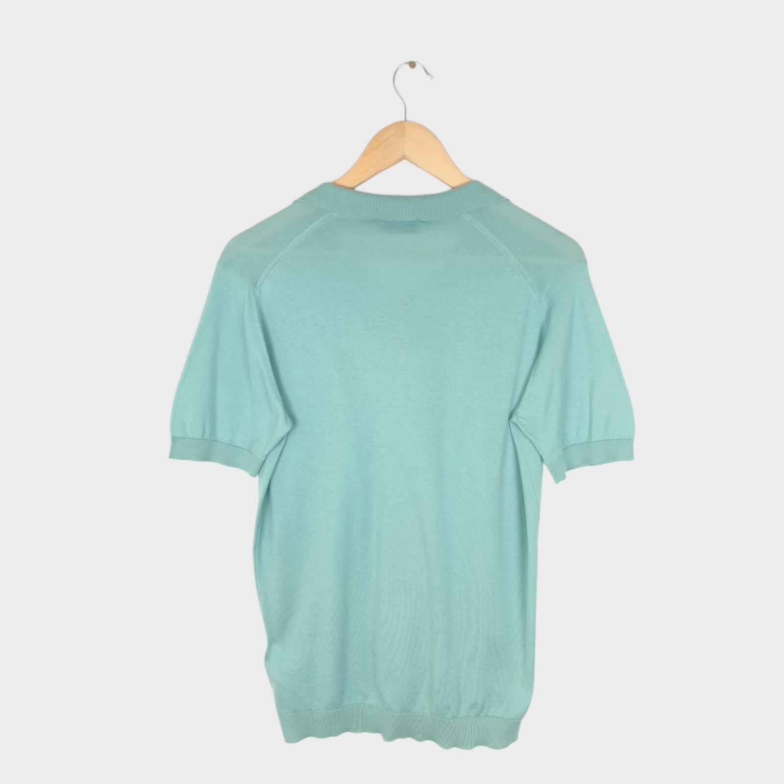 JOHN SMEDLEY Men's Mint 100% Sea Island Cotton Noah Polo Shirt
