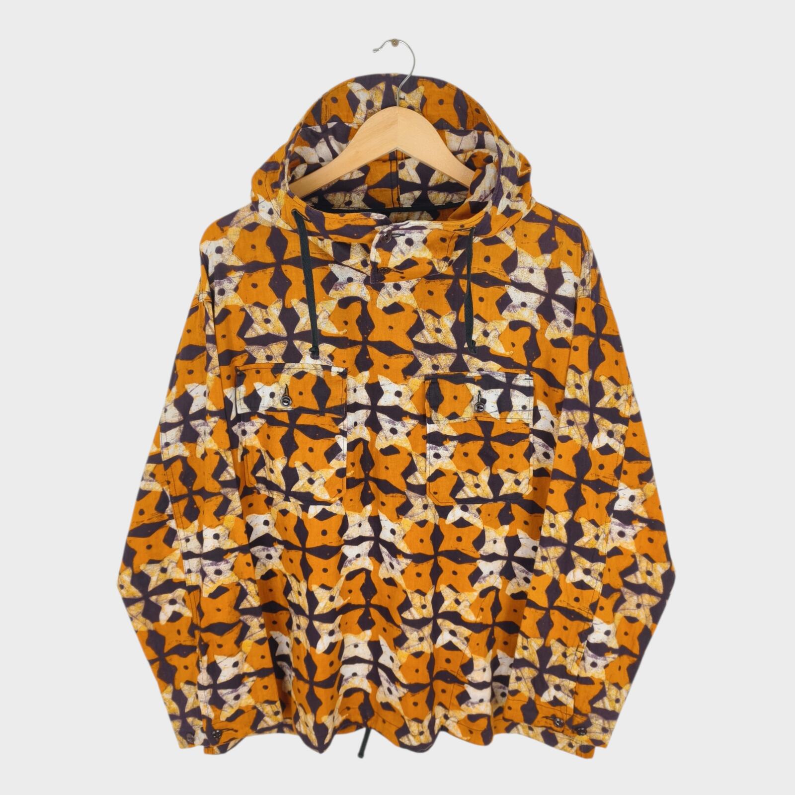 ENGINEERED GARMENTS Men's African Print Cagoule Smock Parka