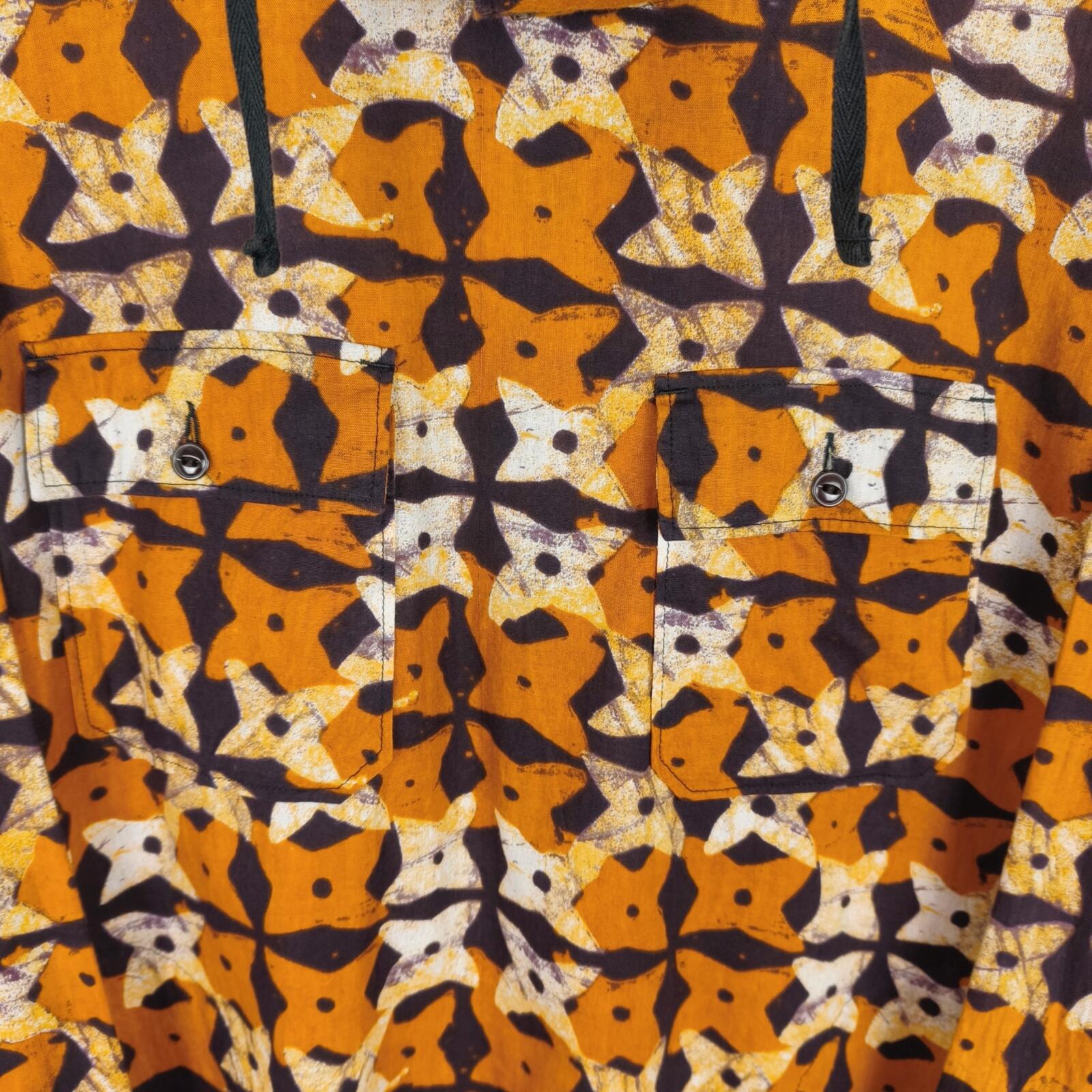 ENGINEERED GARMENTS Men's African Print Cagoule Smock Parka