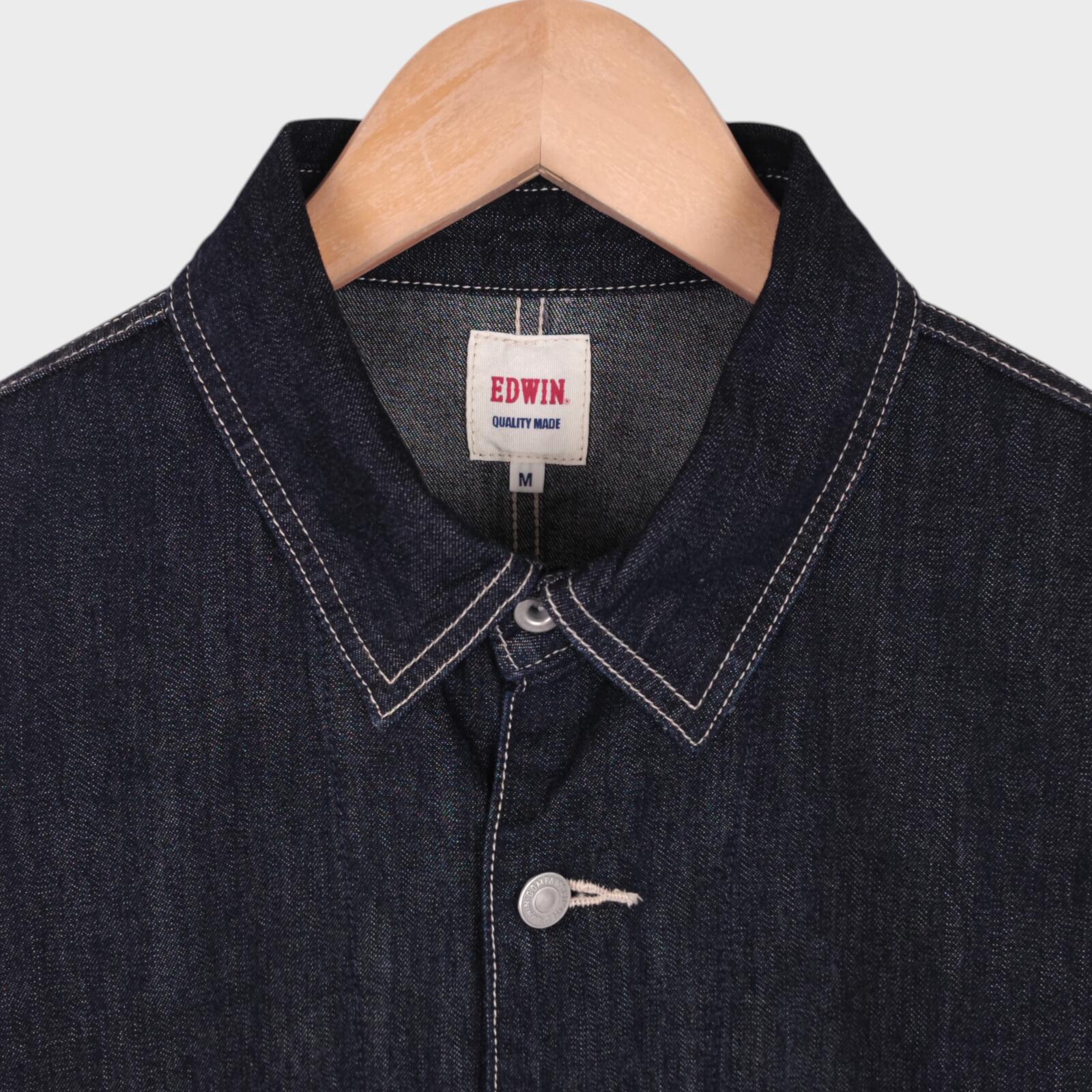 EDWIN Japan Men's Dark Blue Denim Chore Jacket