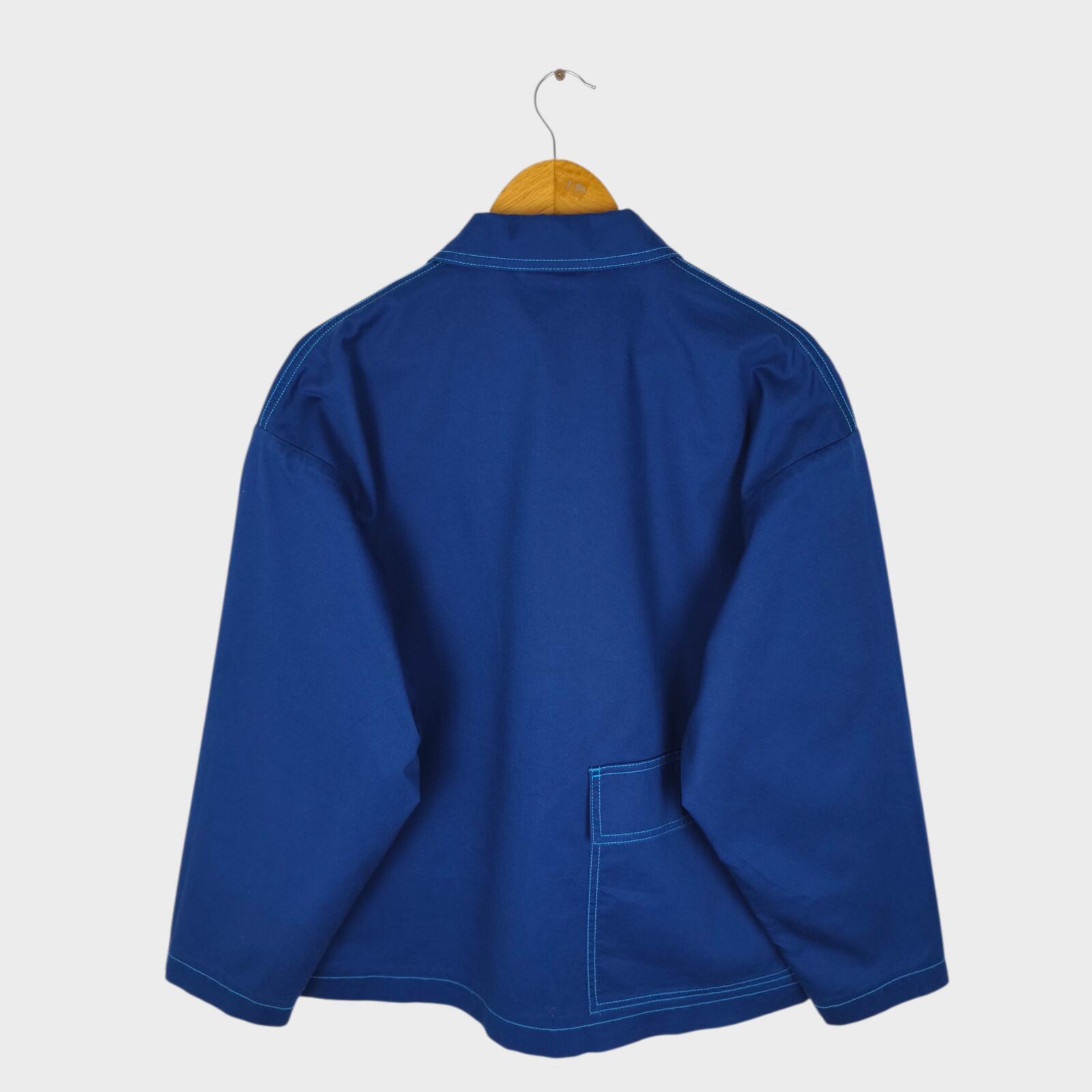 MARNI x UNIQLO Men's Blue Cotton Twill Utility Chore Jacket