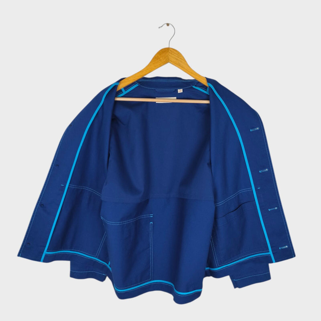 MARNI x UNIQLO Men's Blue Cotton Twill Utility Chore Jacket