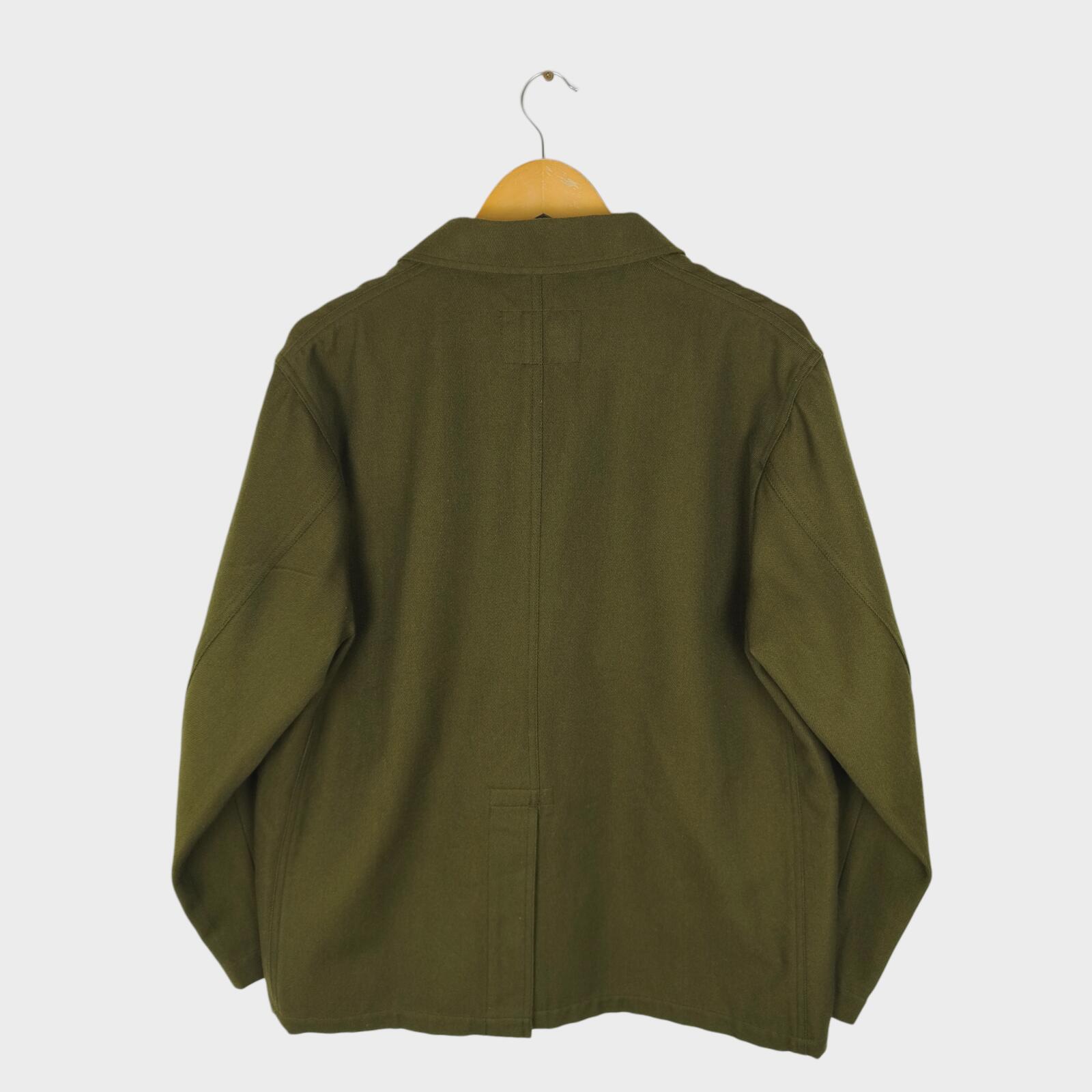 MHL MARGARET HOWELL Men's Olive Green Cotton/Wool Chore Blazer Jacket