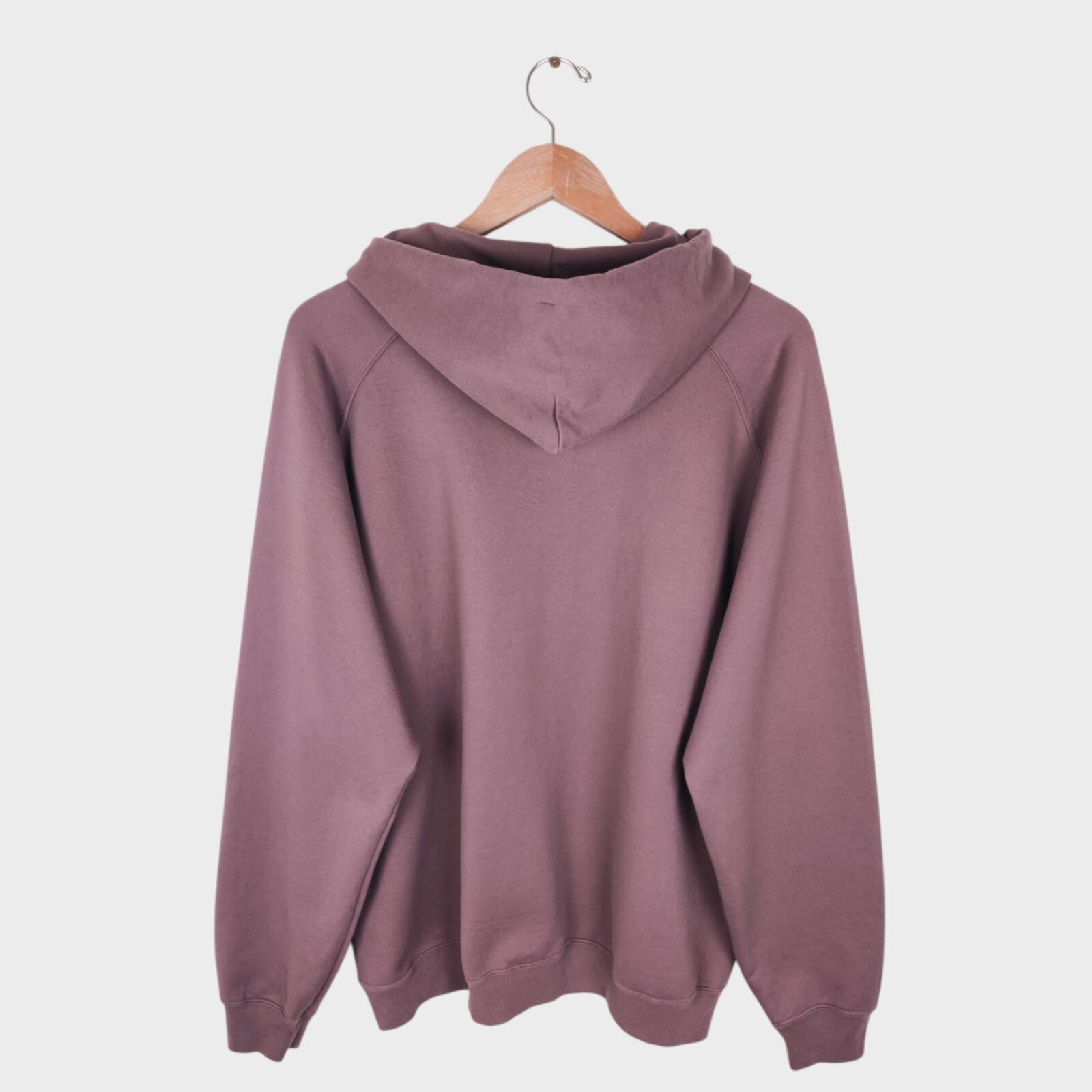AURALEE Men's Made in Japan Relaxed Fit Lilac Cotton Hoodie