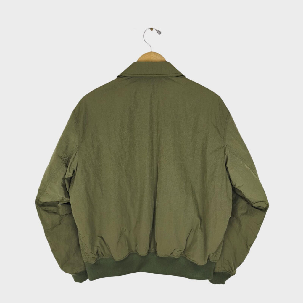 J.W. ANDERSON x UNIQLO Men's Khaki Green Nylon MA-1 Bomber Jacket