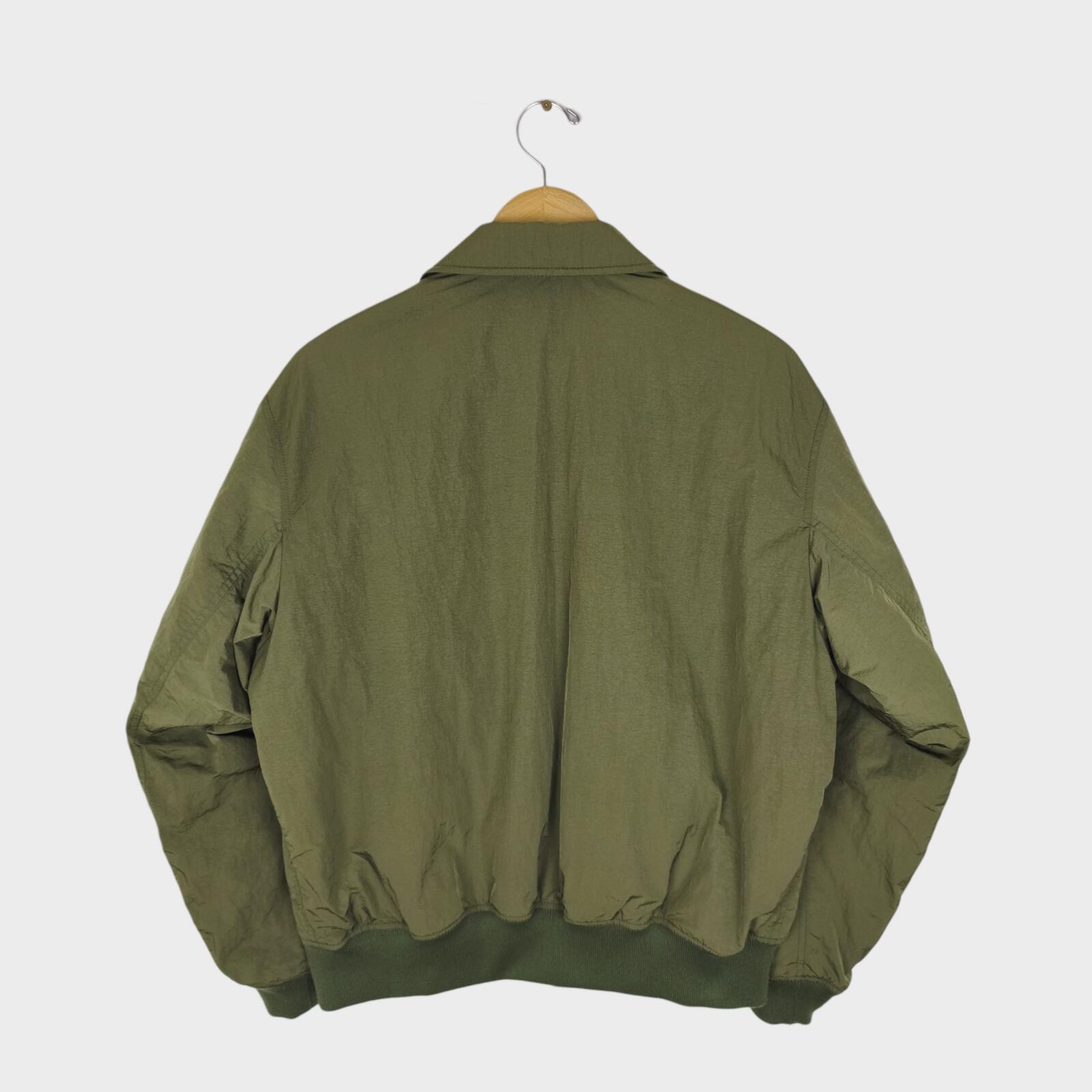 J.W. ANDERSON x UNIQLO Men's Khaki Green Nylon MA-1 Bomber Jacket