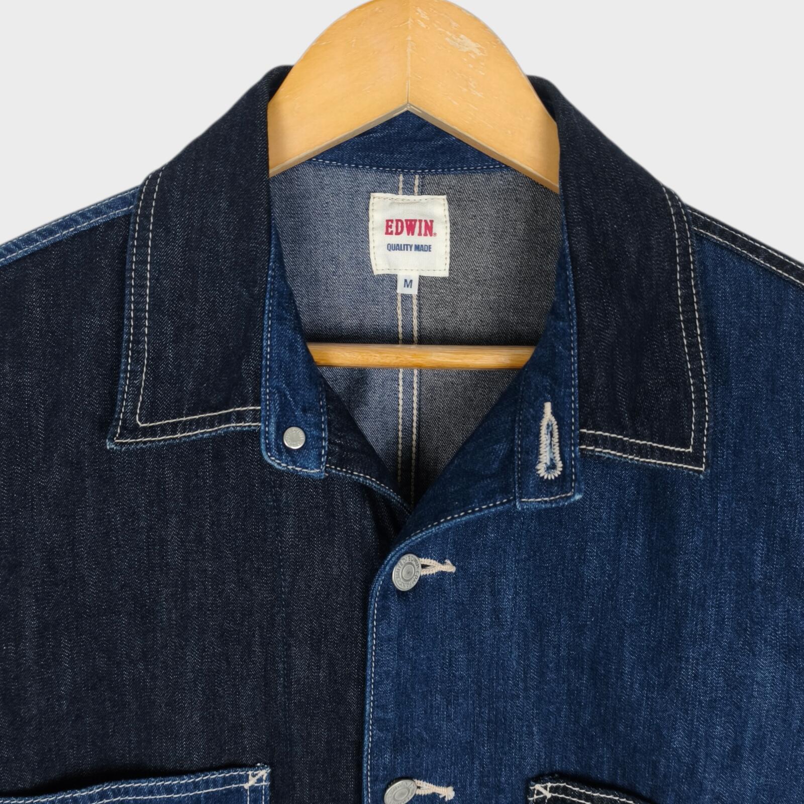EDWIN Men's Patchwork Colourblock Denim Chore Jacket