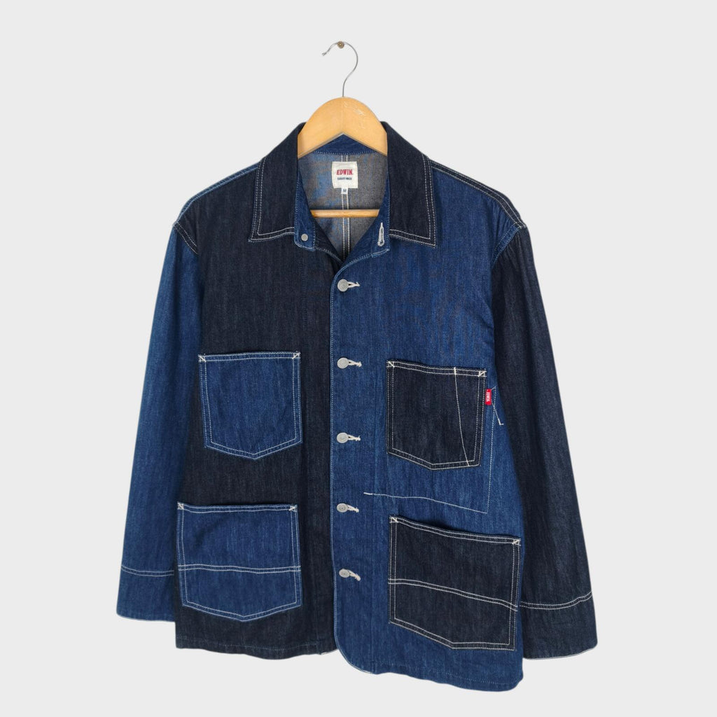 EDWIN Men's Patchwork Colourblock Denim Chore Jacket