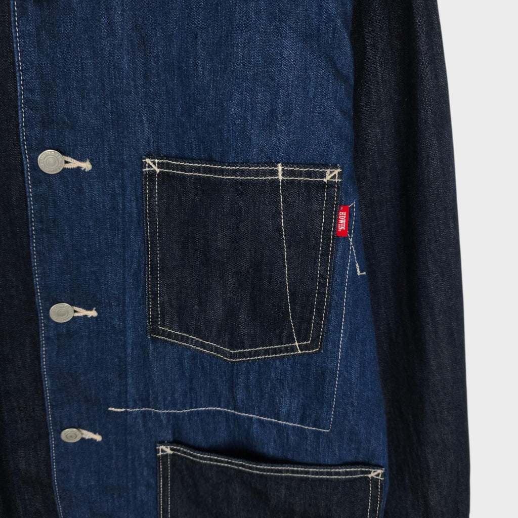 EDWIN Men's Patchwork Colourblock Denim Chore Jacket