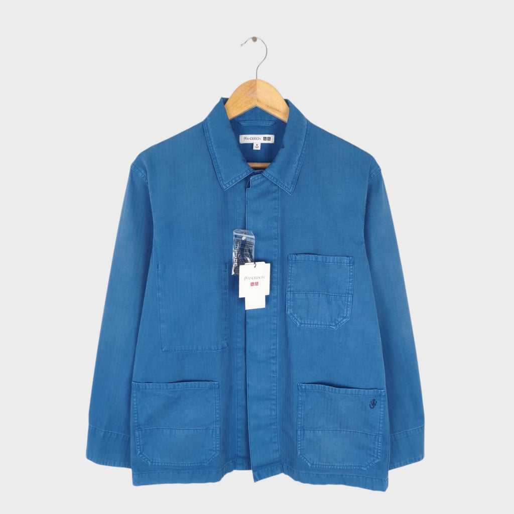 J.W. ANDERSON x UNIQLO Men's Washed Blue Embroidered Logo Chore Jacket