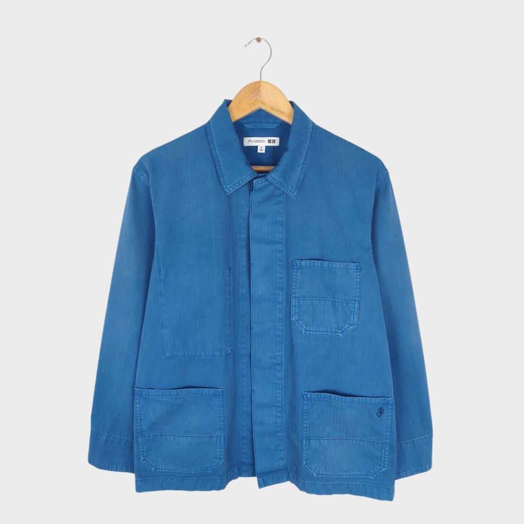 J.W. ANDERSON x UNIQLO Men's Washed Blue Embroidered Logo Chore Jacket