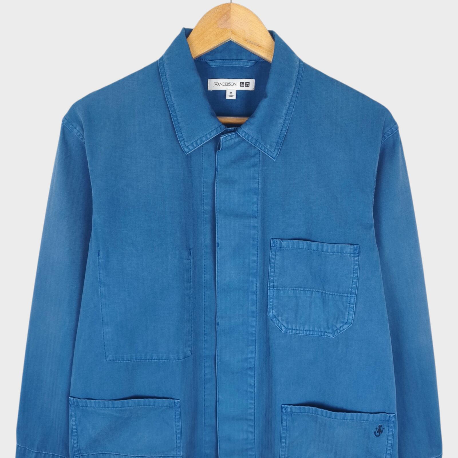 J.W. ANDERSON x UNIQLO Men's Washed Blue Embroidered Logo Chore Jacket