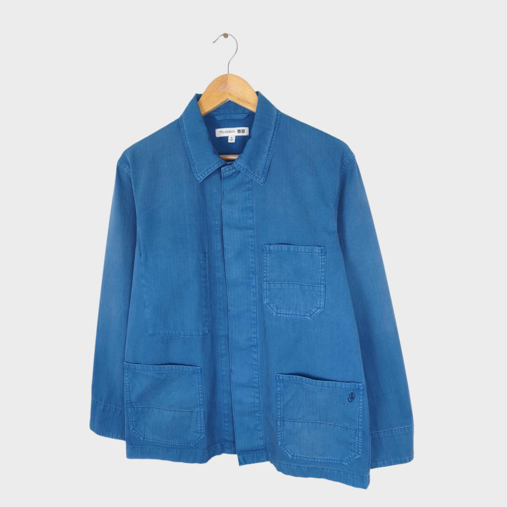 J.W. ANDERSON x UNIQLO Men's Washed Blue Embroidered Logo Chore Jacket