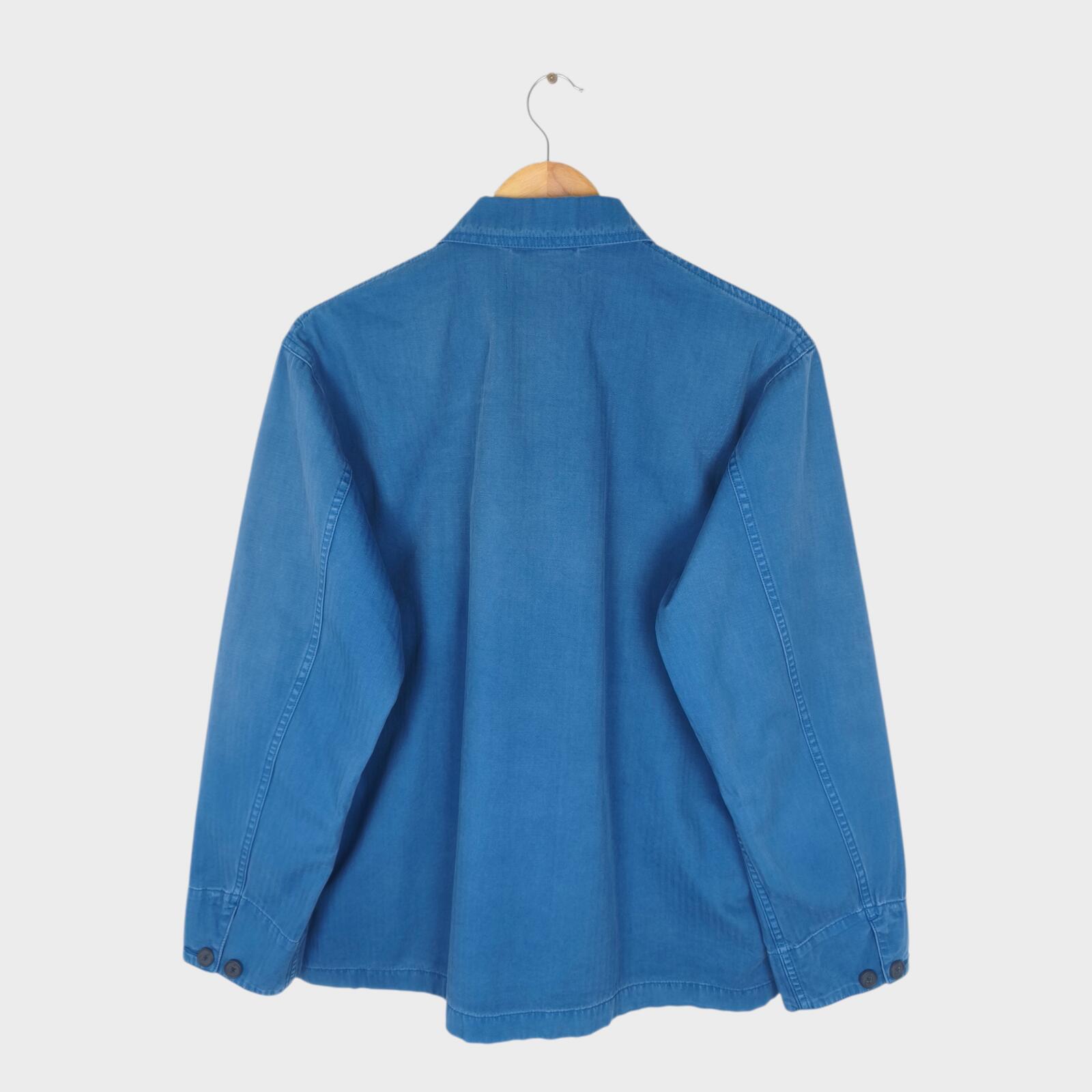J.W. ANDERSON x UNIQLO Men's Washed Blue Embroidered Logo Chore Jacket