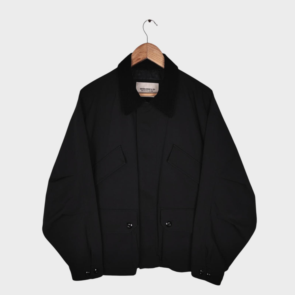 UNIFORM BRIDGE Men's Black Polyester/Cotton Blend Hunting Jacket