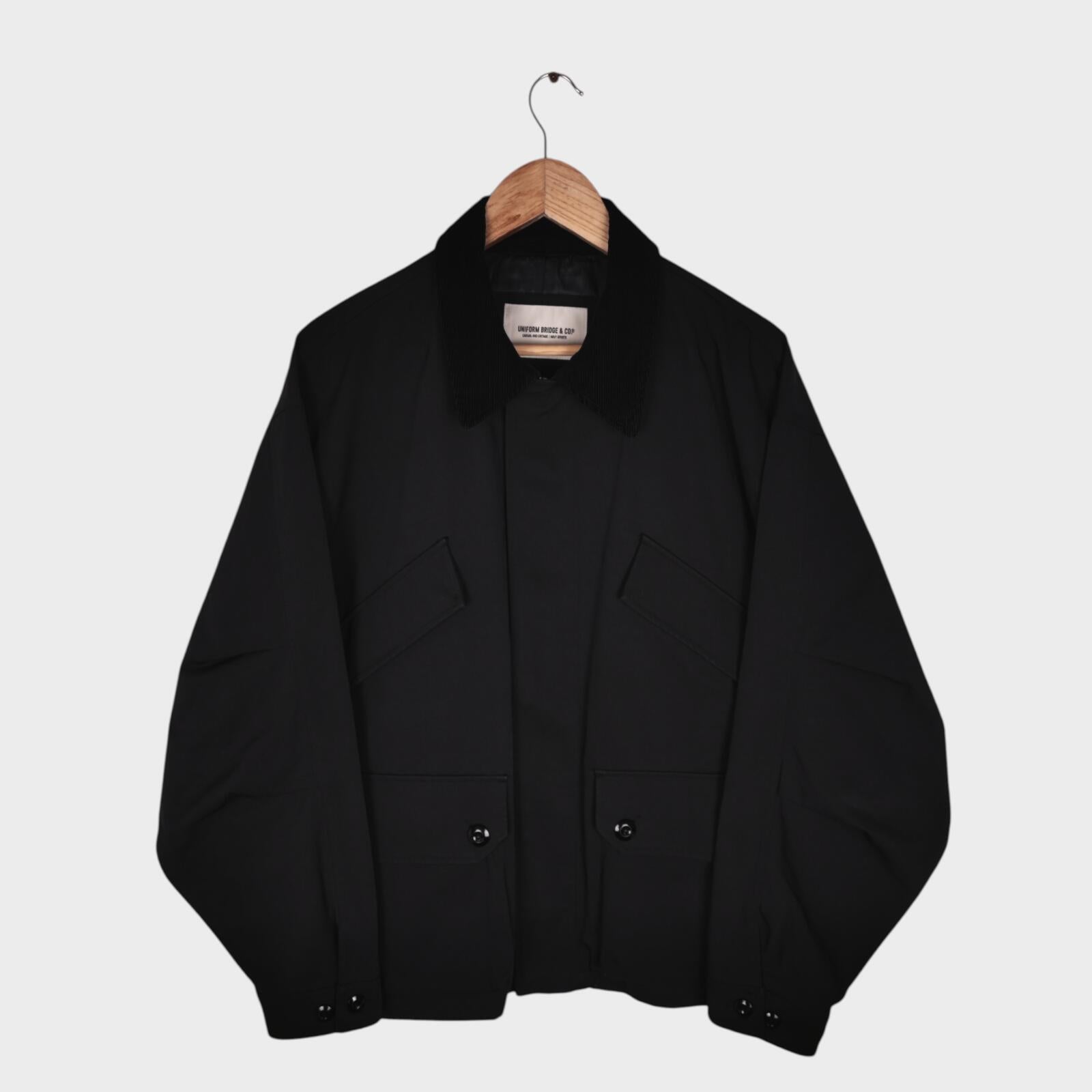UNIFORM BRIDGE Men's Black Polyester/Cotton Blend Hunting Jacket
