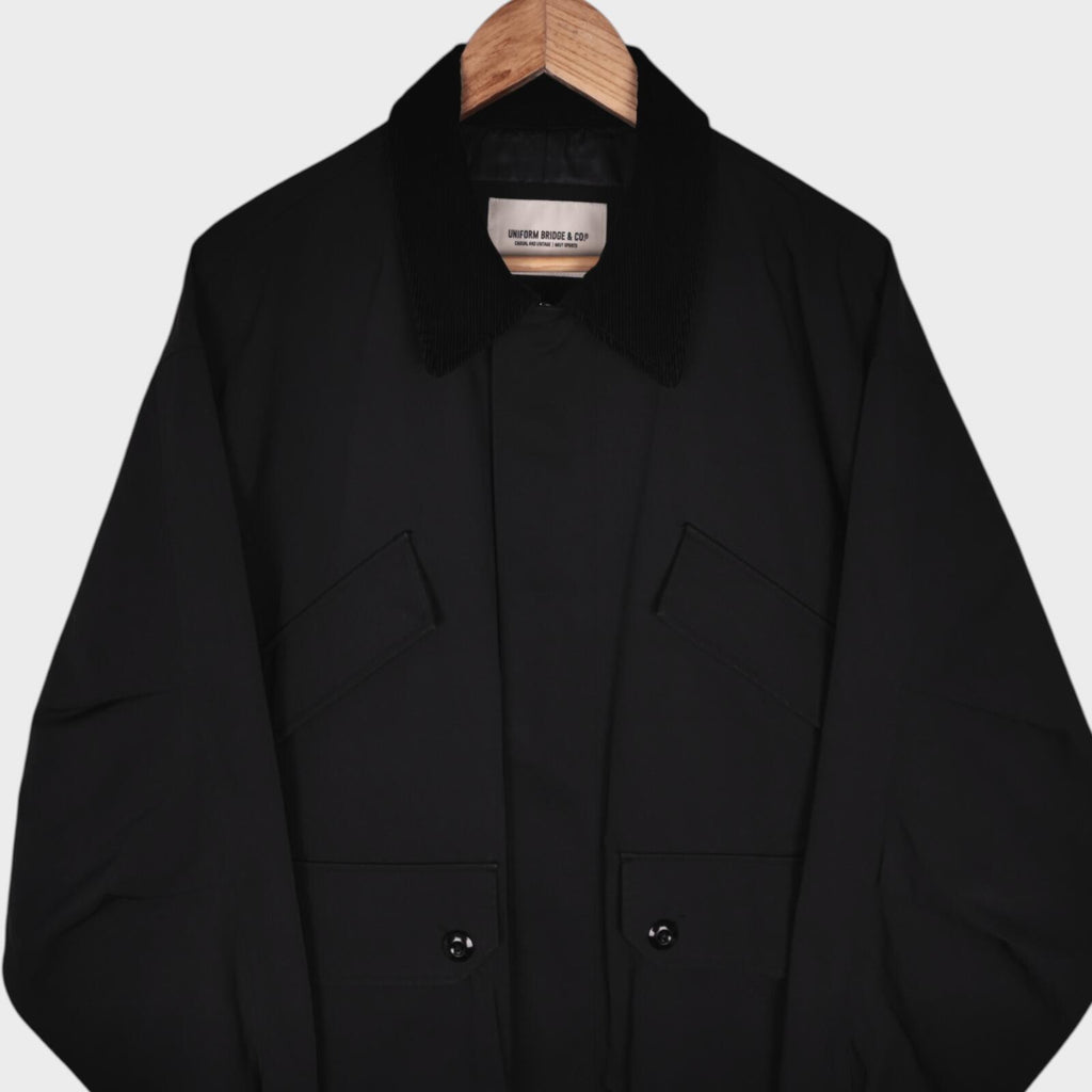 UNIFORM BRIDGE Men's Black Polyester/Cotton Blend Hunting Jacket