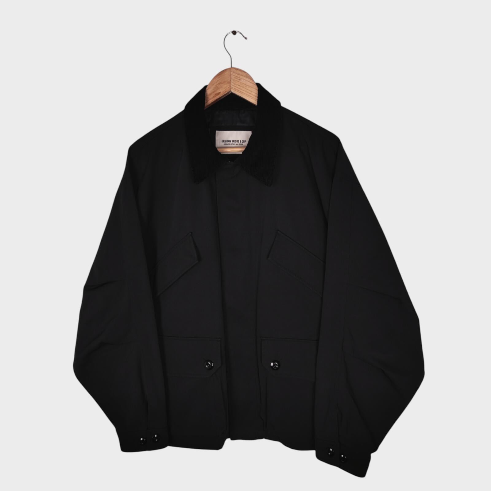 UNIFORM BRIDGE Men's Black Polyester/Cotton Blend Hunting Jacket