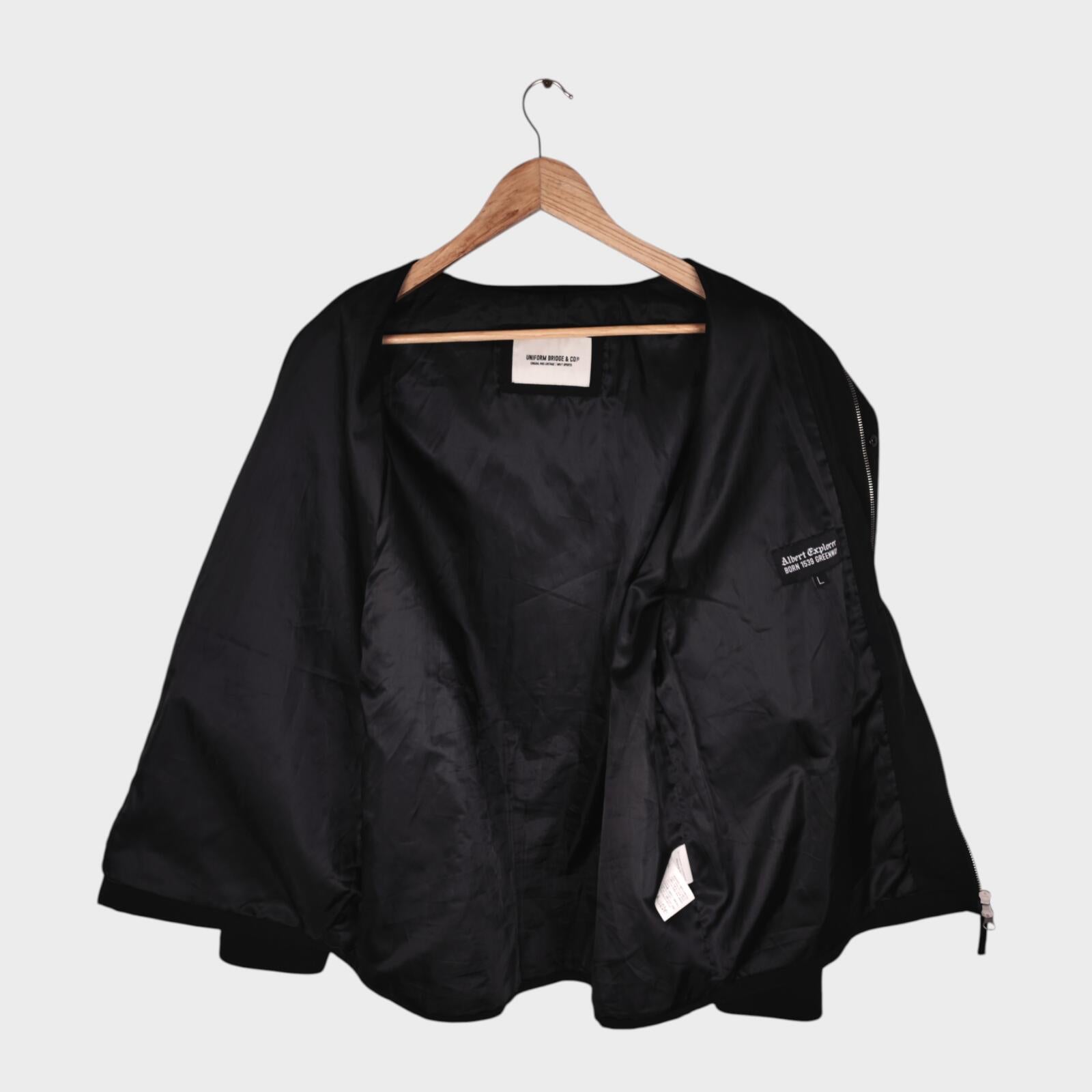 UNIFORM BRIDGE Men's Black Polyester/Cotton Blend Hunting Jacket