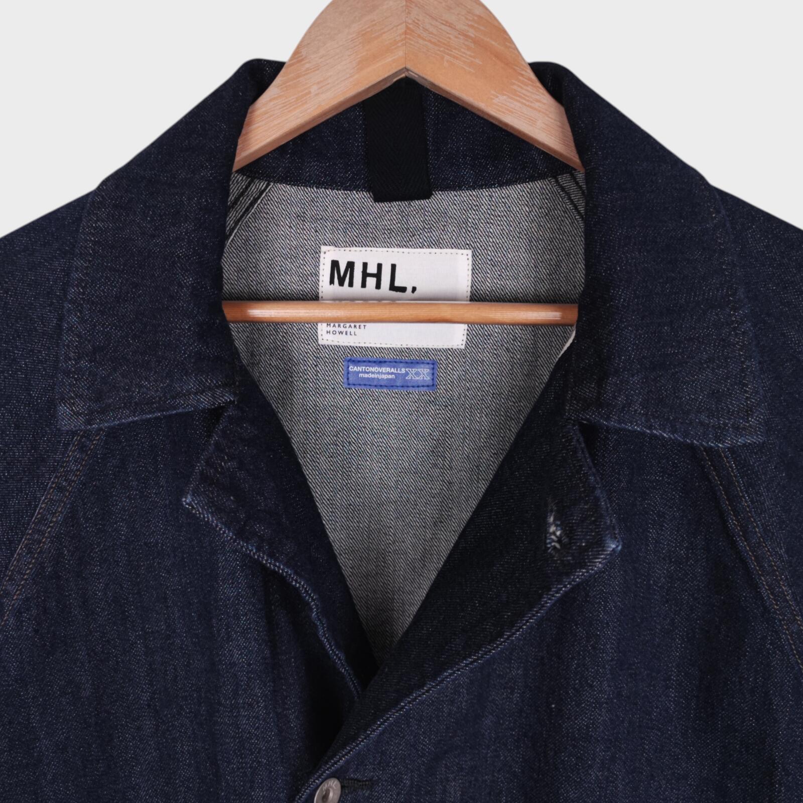 MHL MARGARET HOWELL Men's Canton Overalls Made in Japan Blue Boxy Fit Denim Chore Jacket