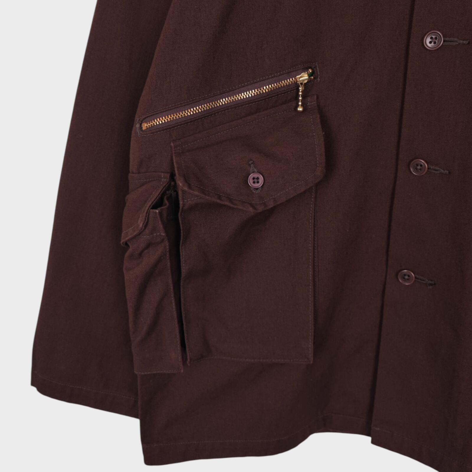 CORONA UTILITY Men's Made in Japan Brown Canvas 6 Pocket Jac Shirt Jacket
