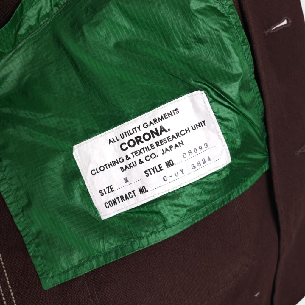 CORONA UTILITY Men's Made in Japan Brown Canvas 6 Pocket Jac Shirt Jacket