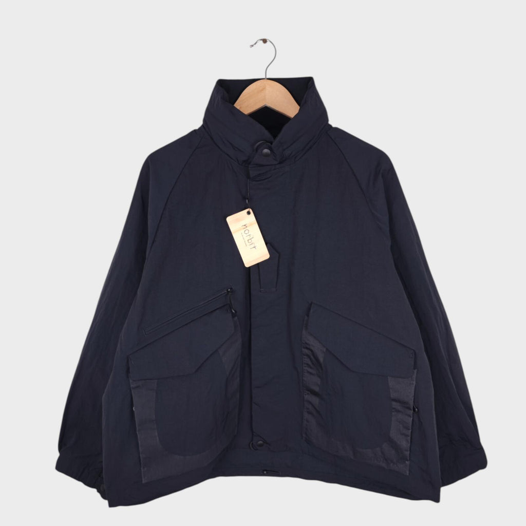 NORBIT BY HIROSHI NOZAWA Men's Navy Blue Field Track Parka Jacket