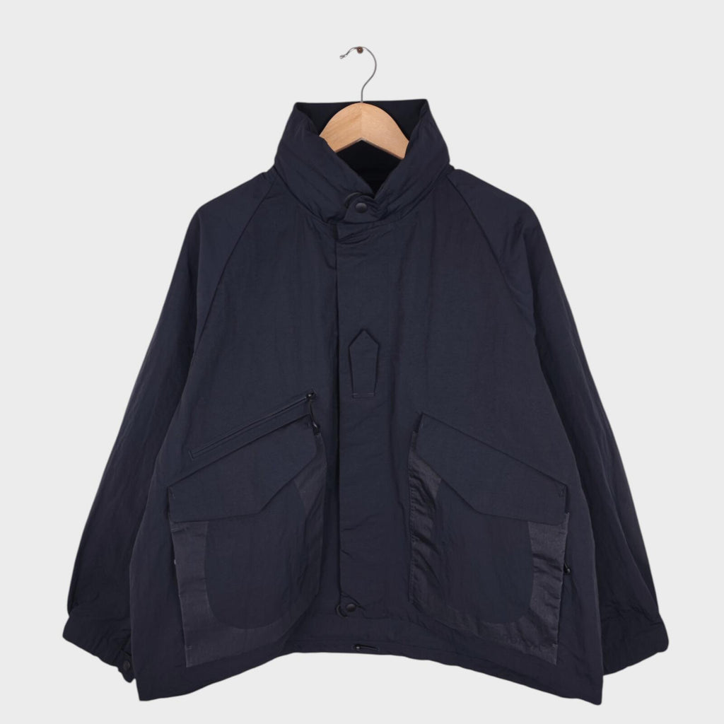 NORBIT BY HIROSHI NOZAWA Men's Navy Blue Field Track Parka Jacket