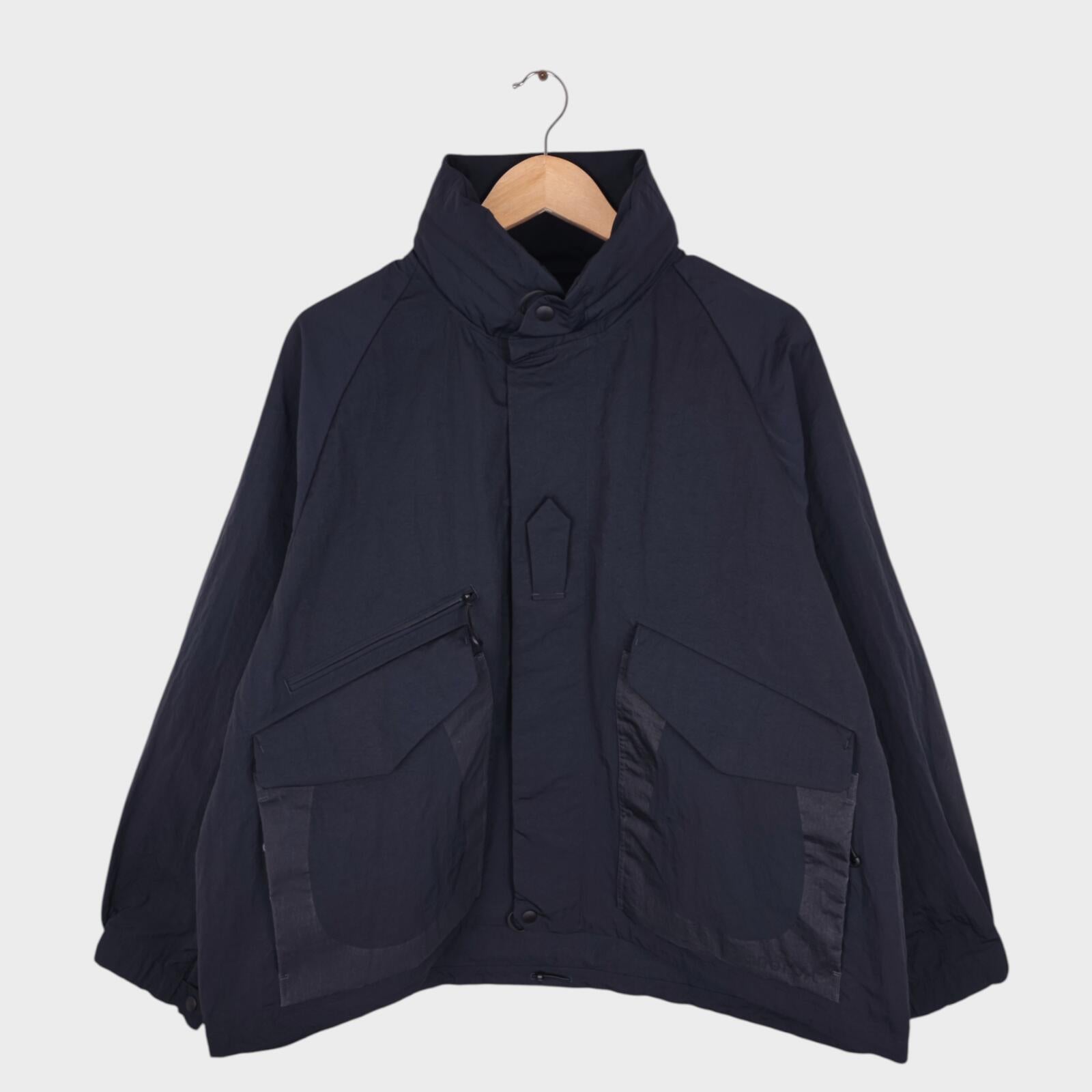 NORBIT BY HIROSHI NOZAWA Men's Navy Blue Field Track Parka Jacket