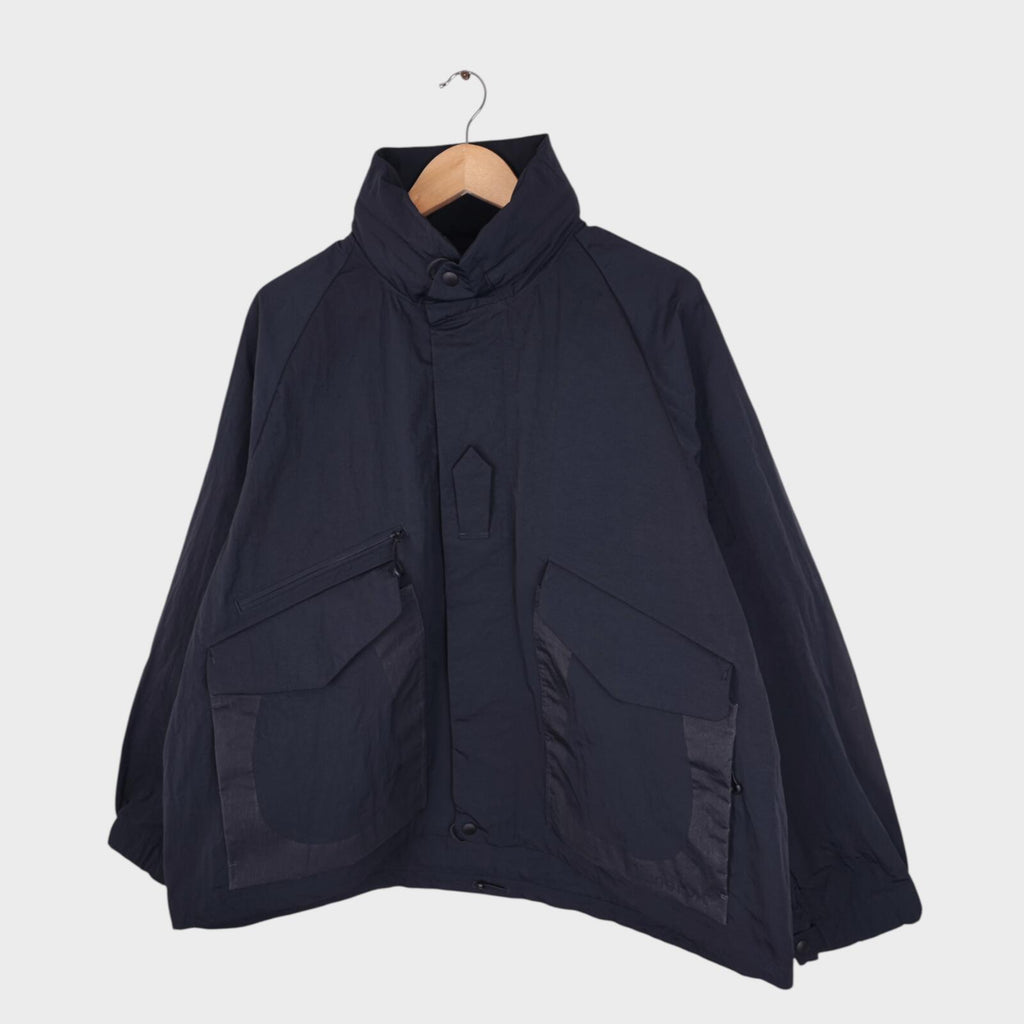 NORBIT BY HIROSHI NOZAWA Men's Navy Blue Field Track Parka Jacket