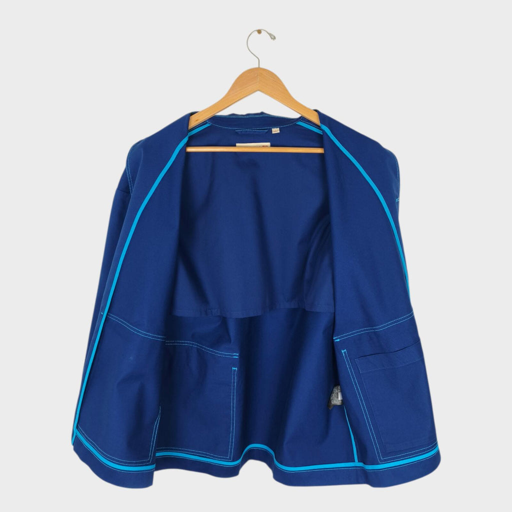 MARNI x UNIQLO Men's Blue Cotton Twill Utility Chore Jacket