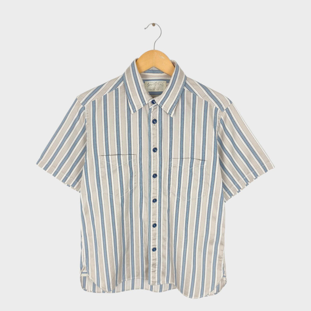 SUGAR CANE Men's Made in Japan Broad Striped Shirt