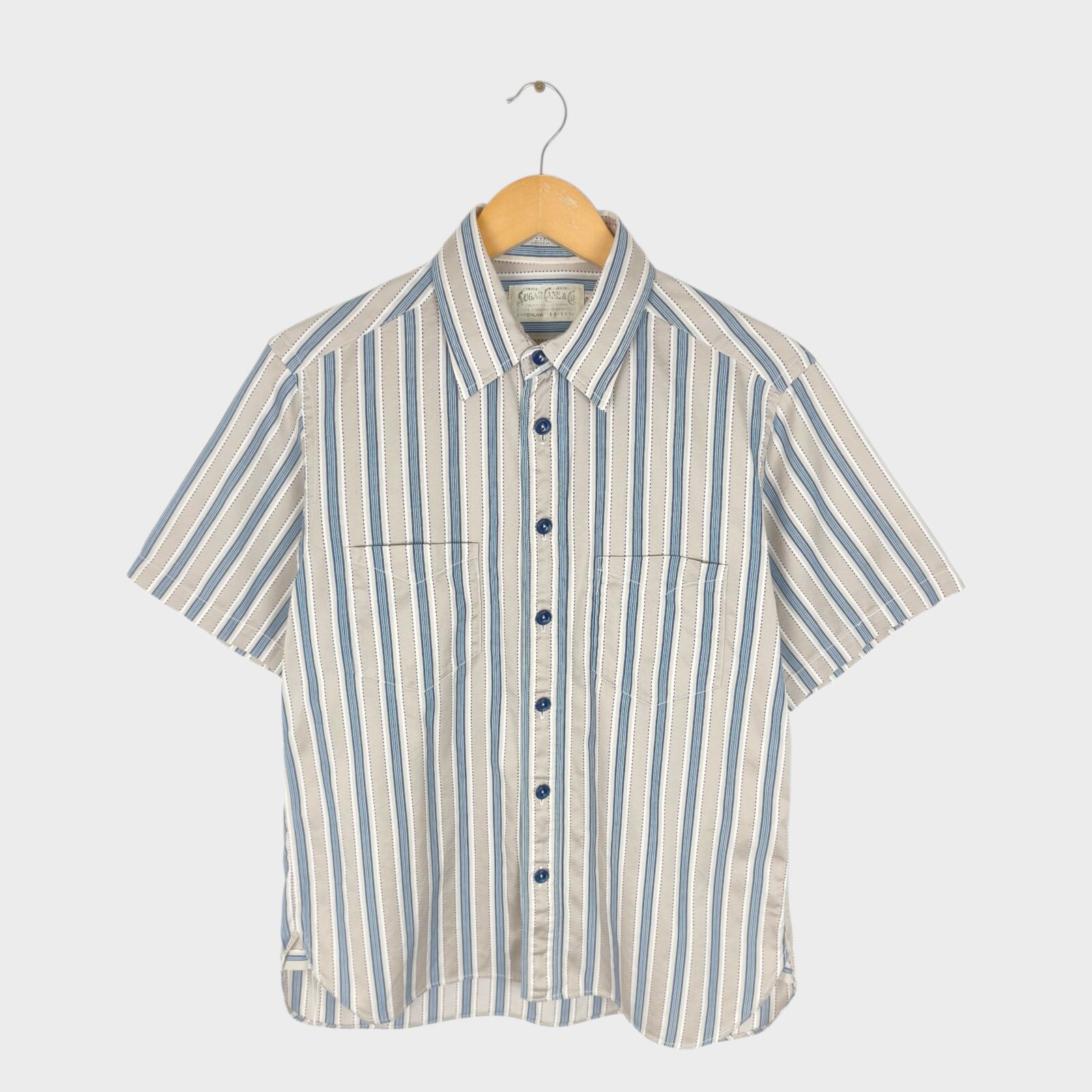 SUGAR CANE Men's Made in Japan Broad Striped Shirt