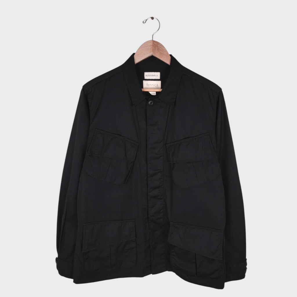 BUZZ RICKSON x FENNICA Men's Black Made in Japan Military Fatigue Jungle Field Jacket