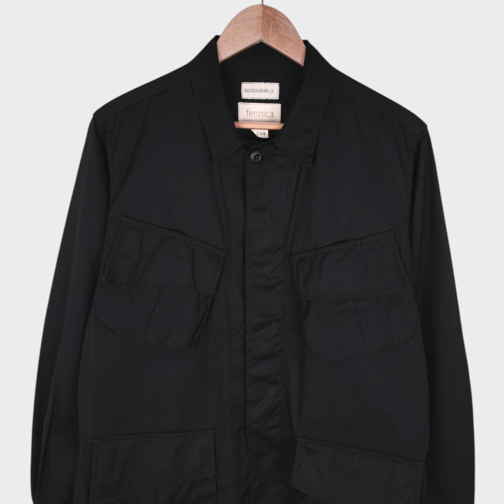 BUZZ RICKSON x FENNICA Men's Black Made in Japan Military Fatigue Jungle Field Jacket