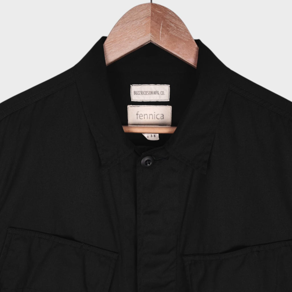 BUZZ RICKSON x FENNICA Men's Black Made in Japan Military Fatigue Jungle Field Jacket