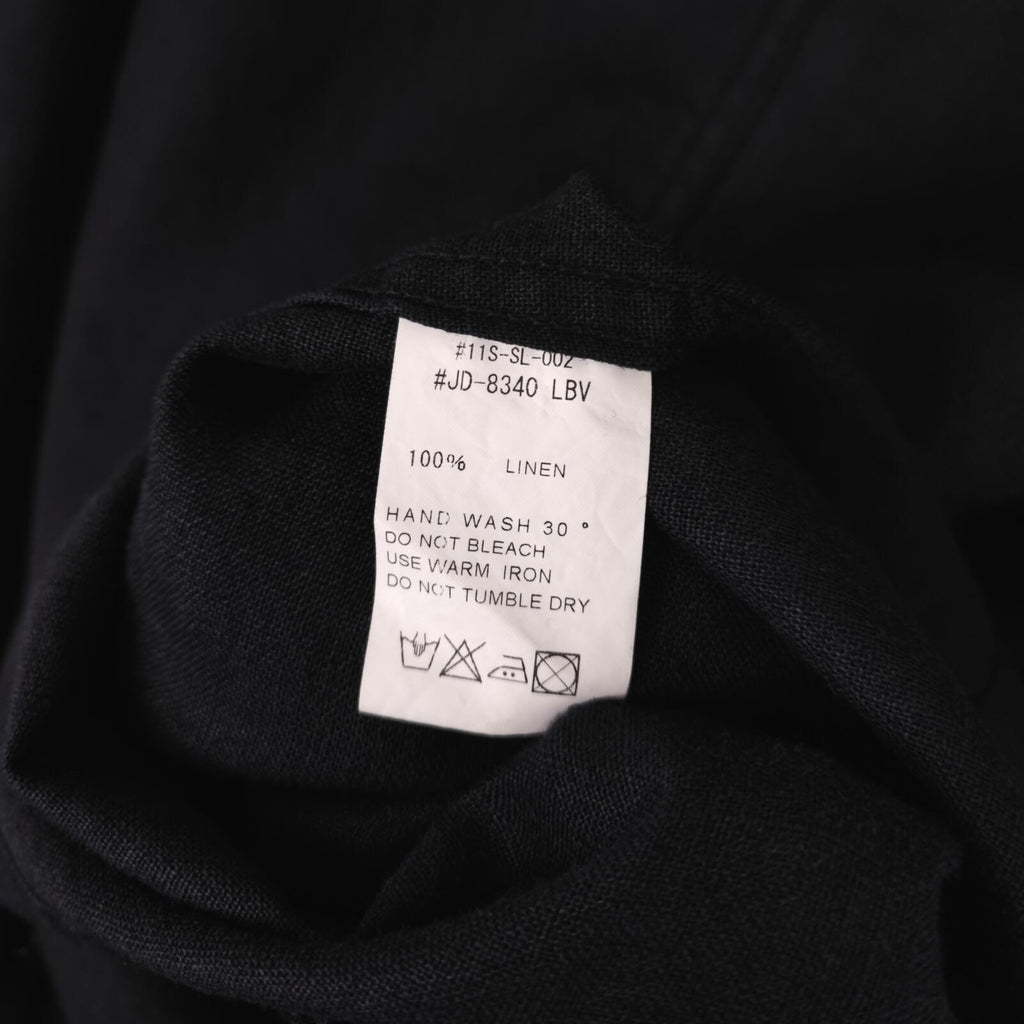 DANTON Men's Black Made in Japan 100% Linen Chore Coat Jacket