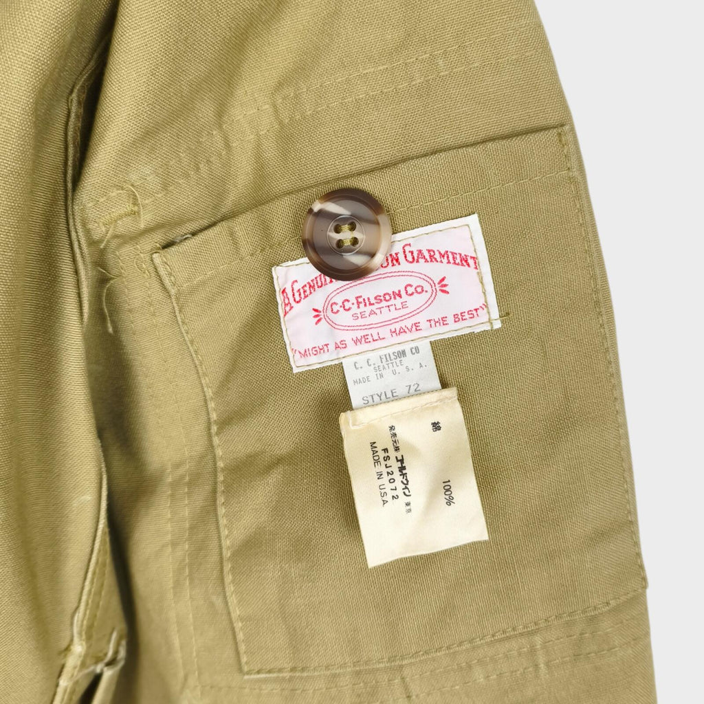 FILSON Men's Made in USA Heavyweight Tin Cloth Canvas Hunting Jacket