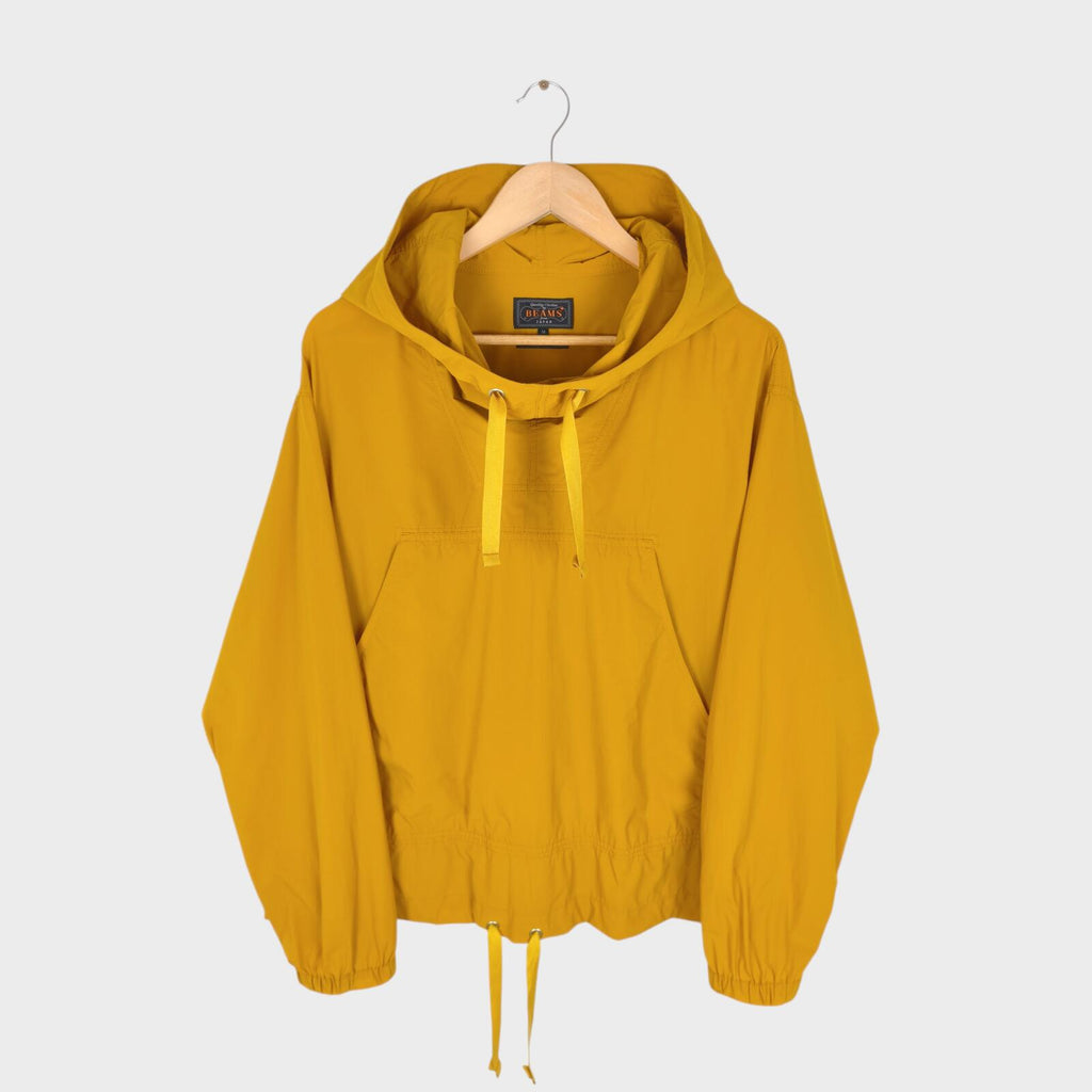 BEAMS PLUS Men's Yellow Oversized Fit Sports Smock Anorak Parka Jacket