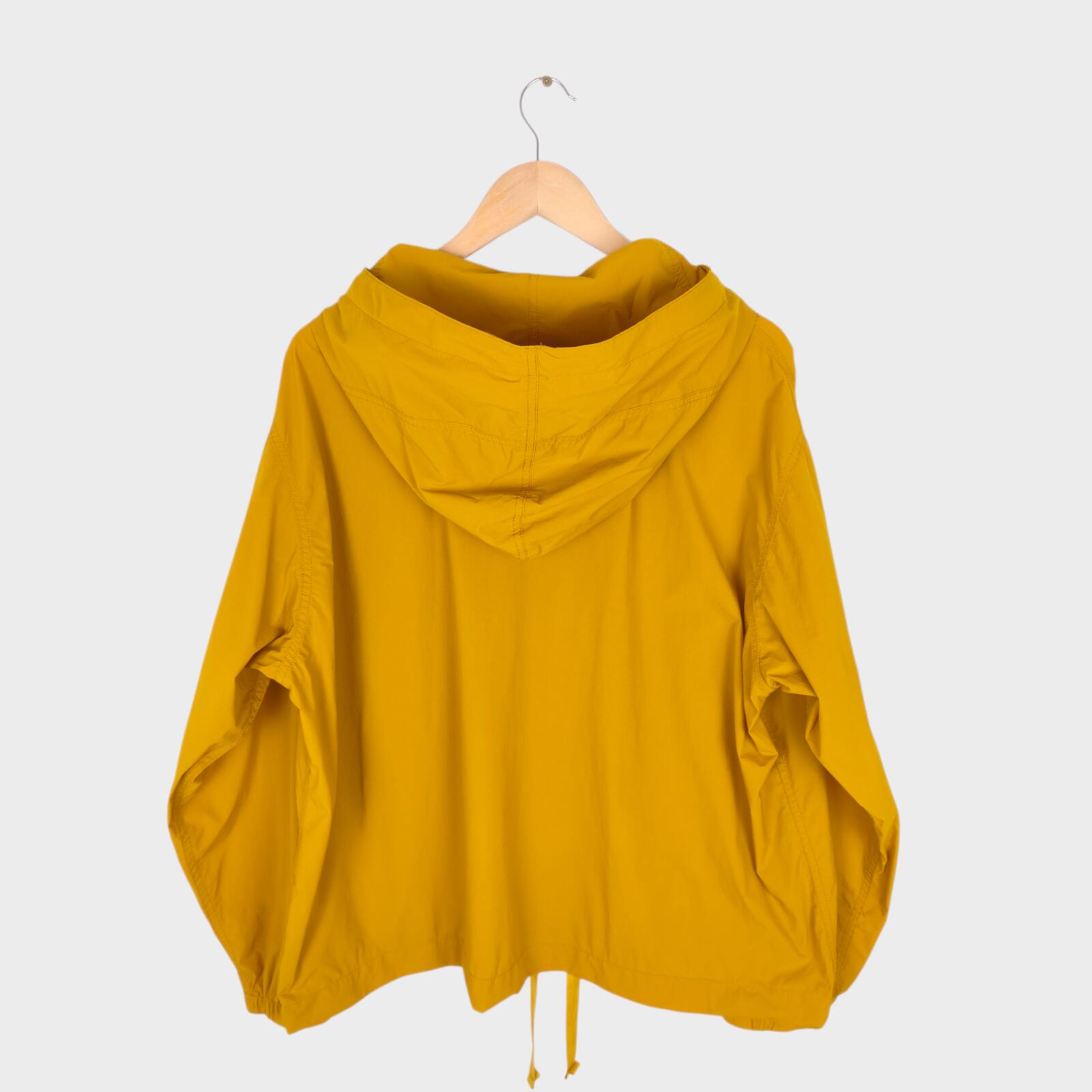 BEAMS PLUS Men's Yellow Oversized Fit Sports Smock Anorak Parka Jacket