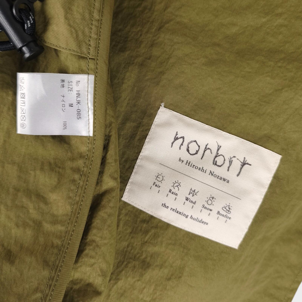 NORBIT BY HIROSHI NOZAWA Men's Olive Green Field Track Parka Jacket