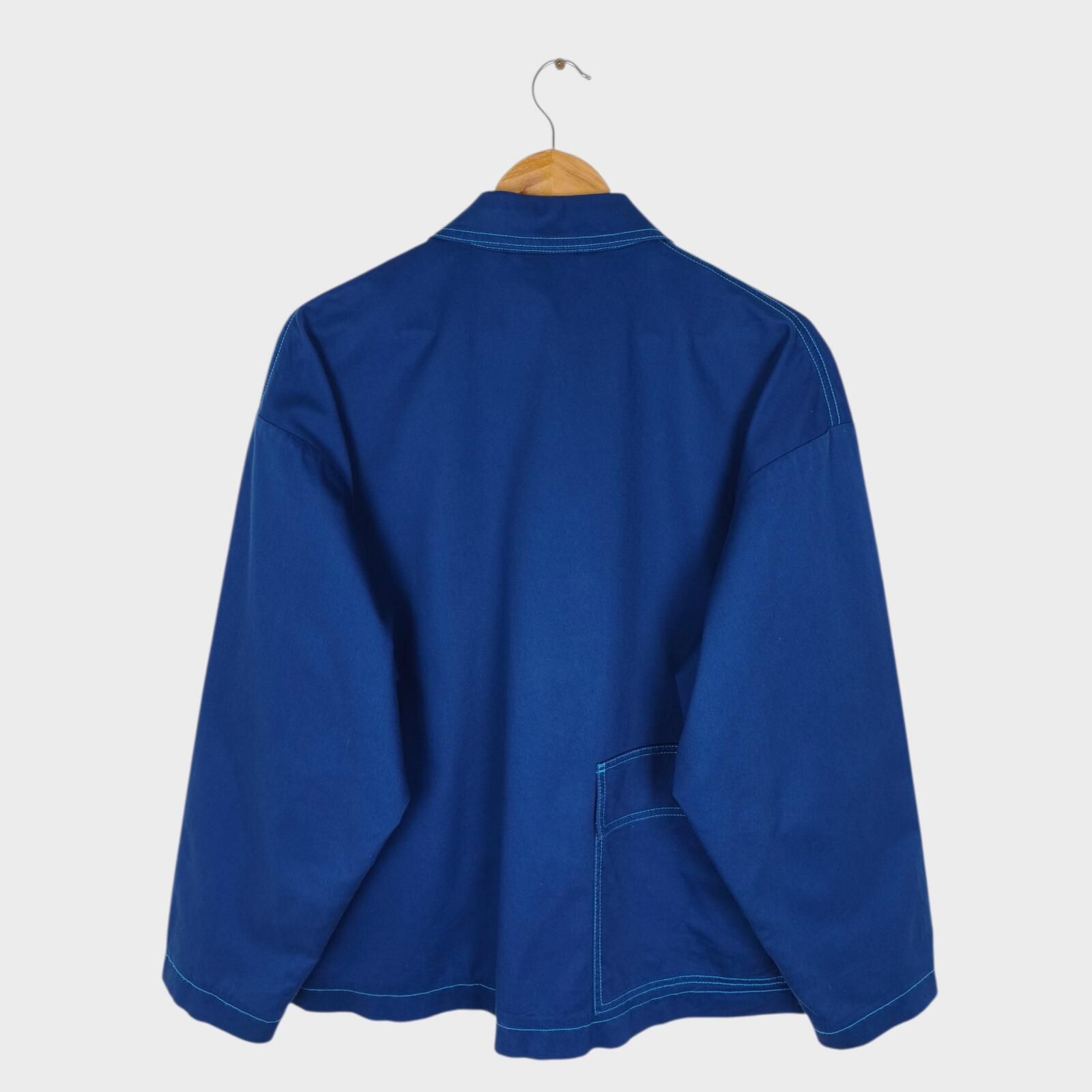 MARNI x UNIQLO Men's Blue Cotton Twill Utility Chore Jacket