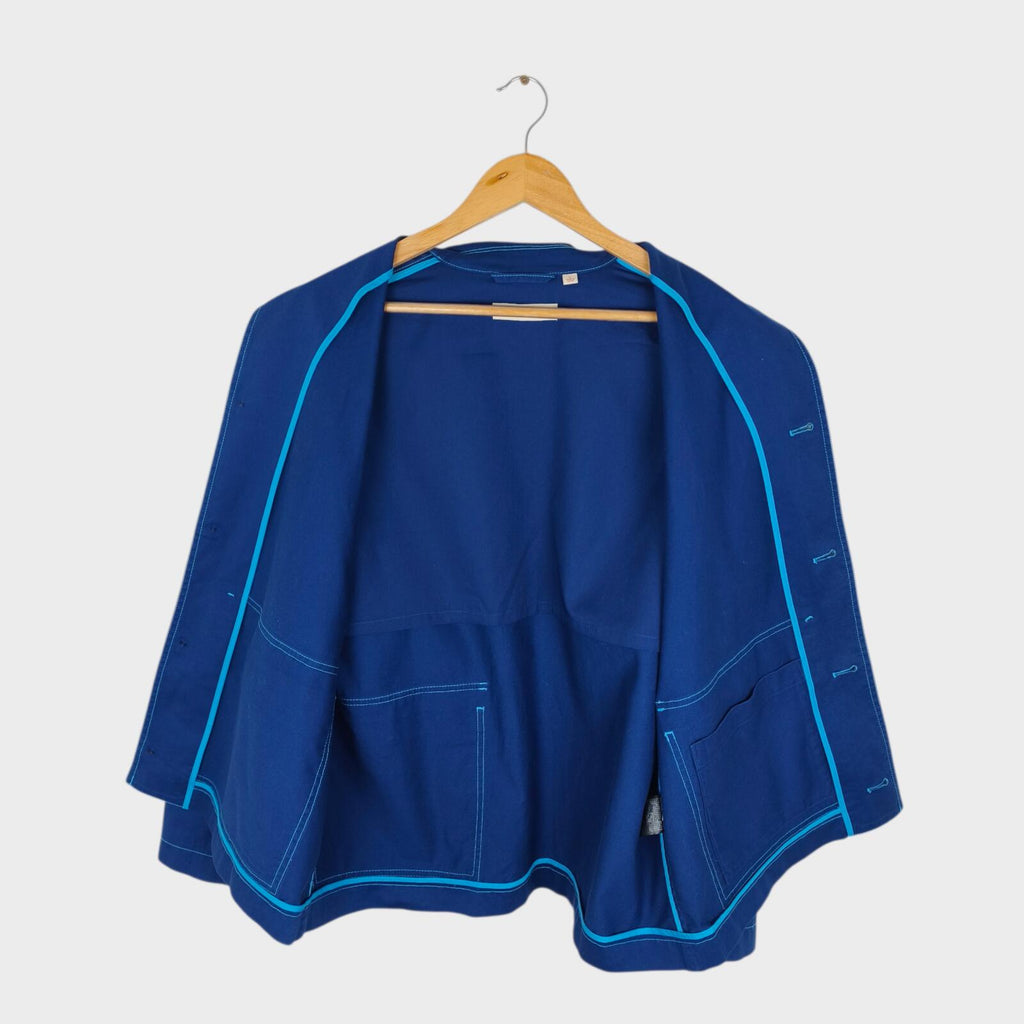 MARNI x UNIQLO Men's Blue Cotton Twill Utility Chore Jacket