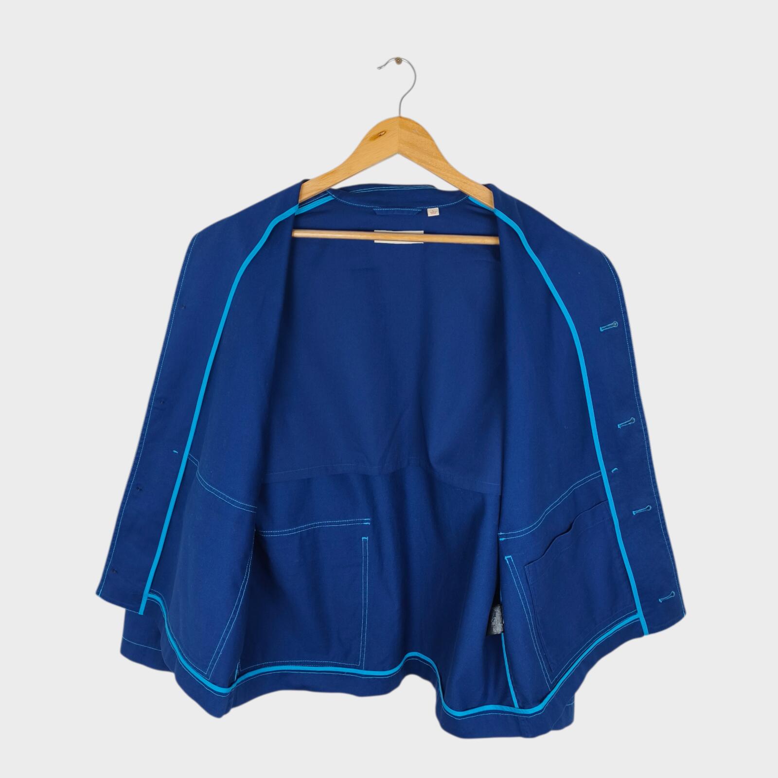 MARNI x UNIQLO Men's Blue Cotton Twill Utility Chore Jacket
