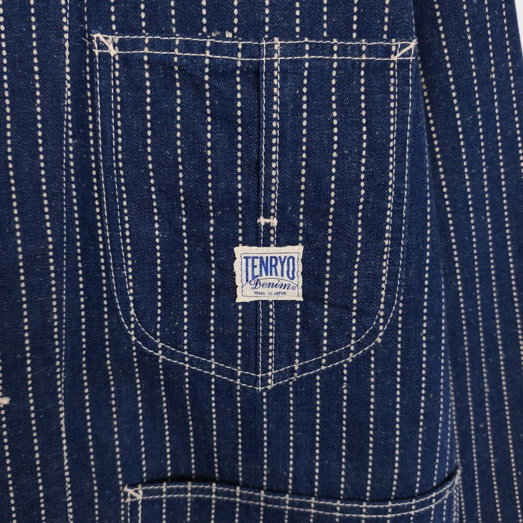 TENRYO DENIM Men's Made in Japan Blue Denim Wabash Chore Jacket