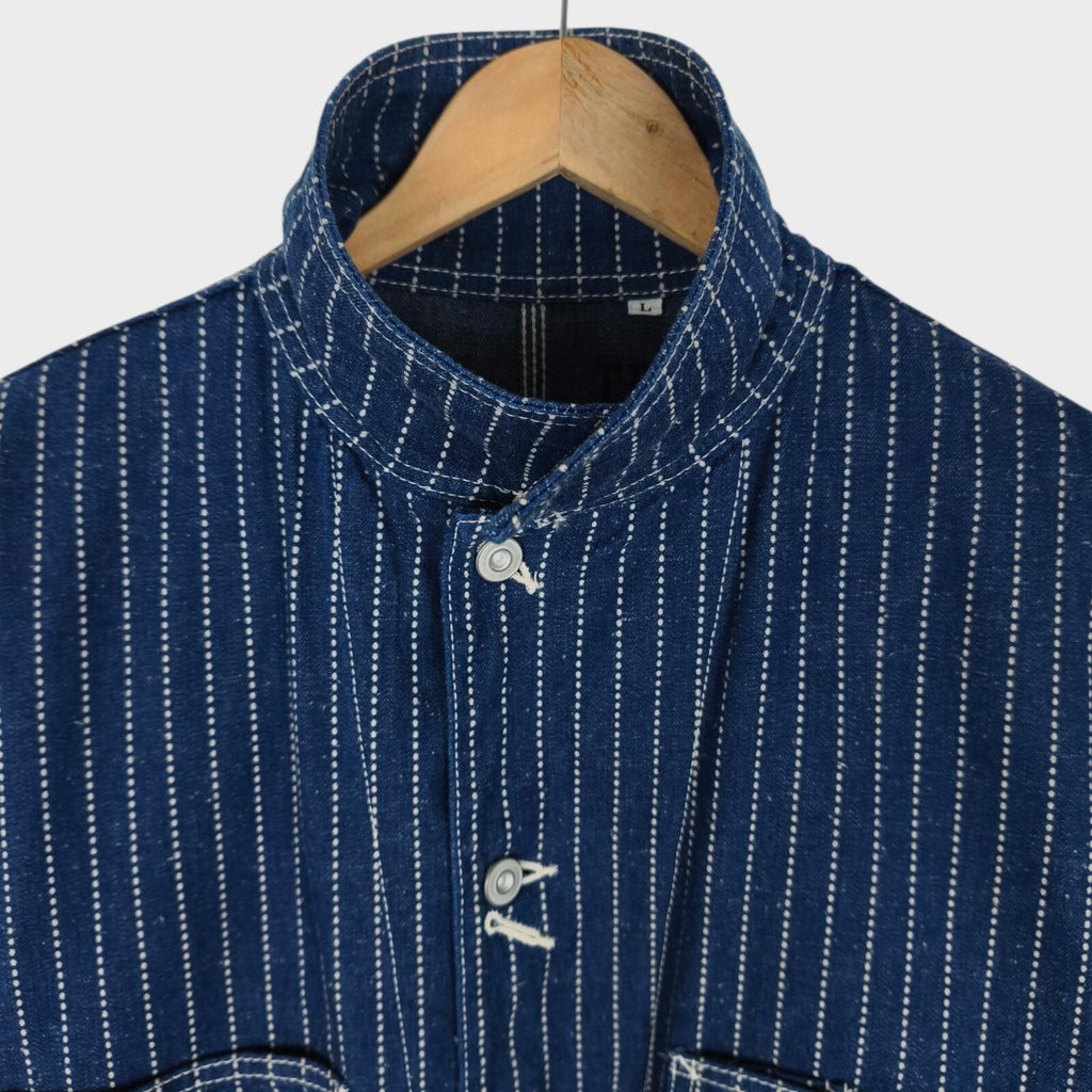 TENRYO DENIM Men's Made in Japan Blue Denim Wabash Chore Jacket