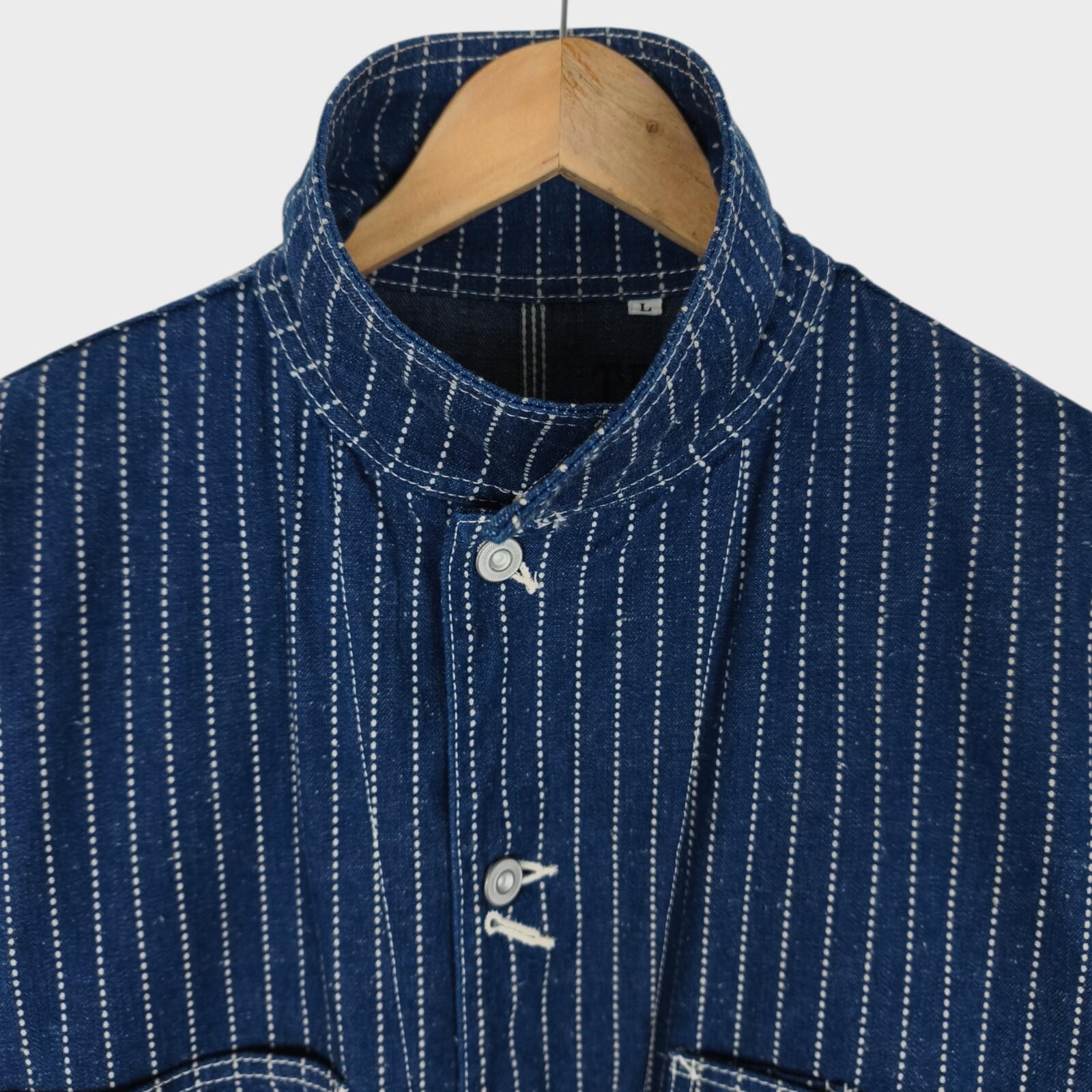 TENRYO DENIM Men's Made in Japan Blue Denim Wabash Chore Jacket