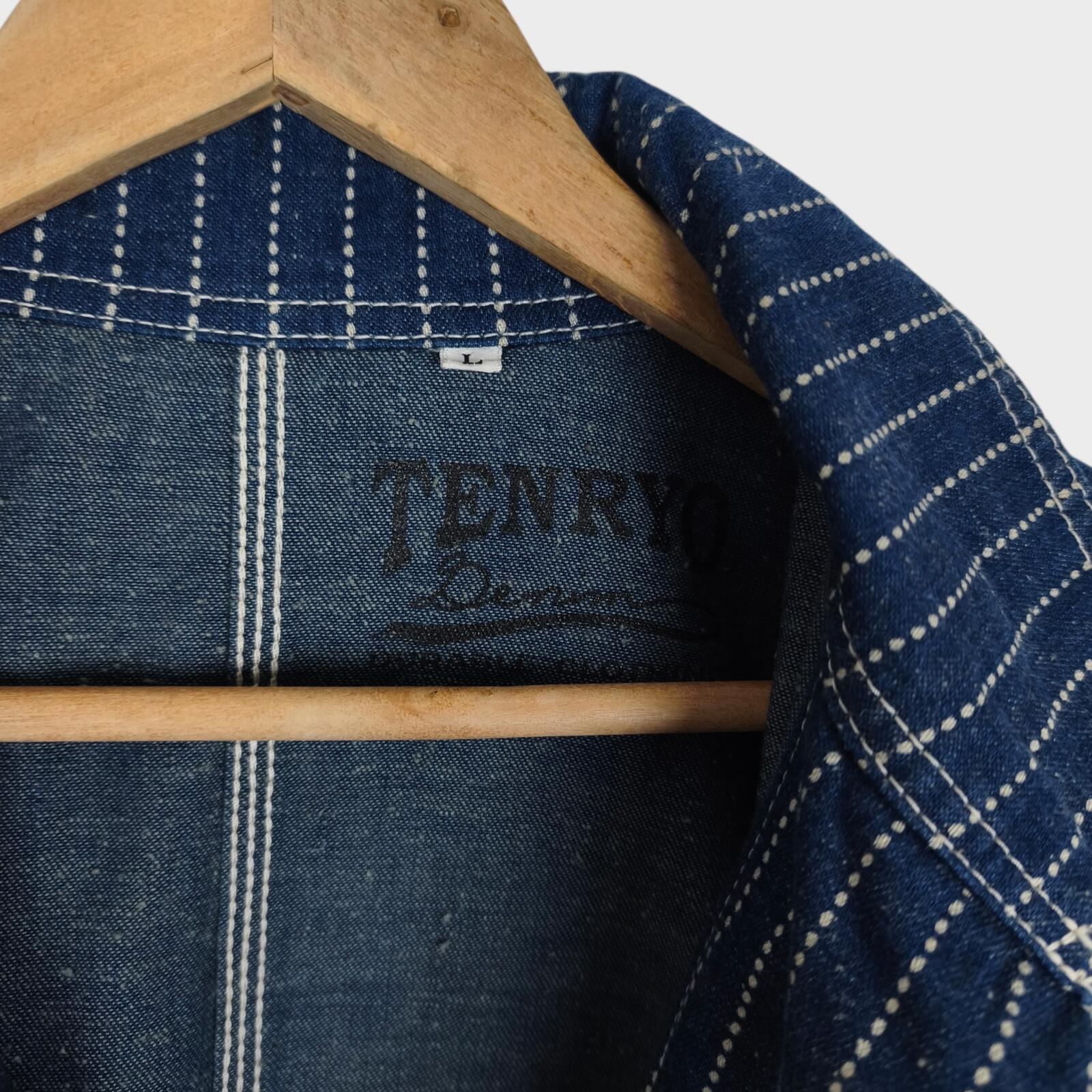 TENRYO DENIM Men's Made in Japan Blue Denim Wabash Chore Jacket